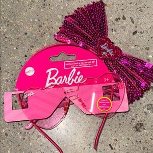 NEW| Barbie Pink Heart Sunglasses and Sequin Headband